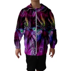 Fractal Circles Abstract Kids  Hooded Windbreaker by HermanTelo