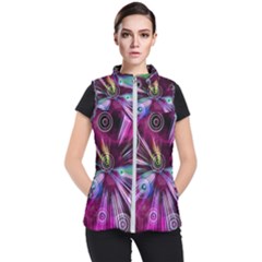 Fractal Circles Abstract Women s Puffer Vest by HermanTelo