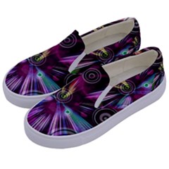 Fractal Circles Abstract Kids  Canvas Slip Ons