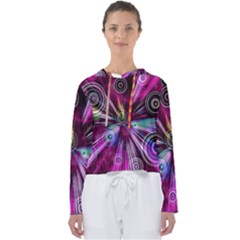 Fractal Circles Abstract Women s Slouchy Sweat by HermanTelo