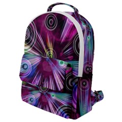 Fractal Circles Abstract Flap Pocket Backpack (small) by HermanTelo