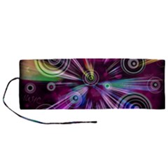 Fractal Circles Abstract Roll Up Canvas Pencil Holder (m) by HermanTelo