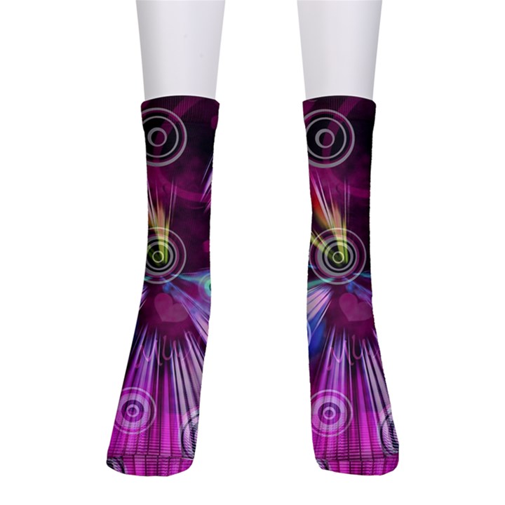 Fractal Circles Abstract Men s Crew Socks