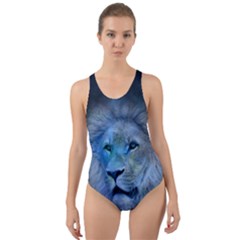 Astrology Zodiac Lion Cut-out Back One Piece Swimsuit