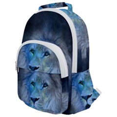 Astrology Zodiac Lion Rounded Multi Pocket Backpack