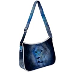 Astrology Zodiac Lion Zip Up Shoulder Bag by Mariart