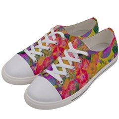 Red Liana Flower Women s Low Top Canvas Sneakers by DinkovaArt