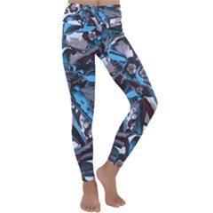 Marginata Flowers  Kids  Lightweight Velour Classic Yoga Leggings by DinkovaArt