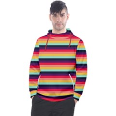 Contrast Rainbow Stripes Men s Pullover Hoodie by tmsartbazaar