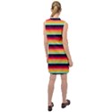 Contrast Rainbow Stripes Sleeveless Shirt Dress View2
