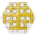 Arms of The Kingdom of Jerusalem Wooden Puzzle Hexagon View1
