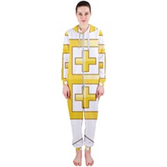 Arms Of The Kingdom Of Jerusalem Hooded Jumpsuit (ladies)  by abbeyz71