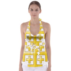 Arms Of The Kingdom Of Jerusalem Babydoll Tankini Top