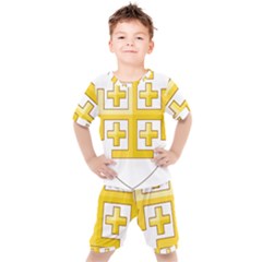 Arms Of The Kingdom Of Jerusalem Kids  Tee And Shorts Set by abbeyz71