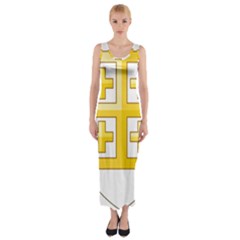 Arms Of The Kingdom Of Jerusalem Fitted Maxi Dress by abbeyz71
