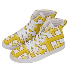 Arms Of The Kingdom Of Jerusalem Men s Hi-top Skate Sneakers by abbeyz71