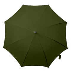 Army Green Solid Color Hook Handle Umbrellas (medium) by SpinnyChairDesigns