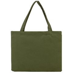 Army Green Solid Color Mini Tote Bag by SpinnyChairDesigns