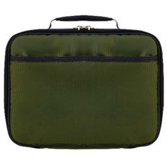 Army Green Solid Color Full Print Lunch Bag by SpinnyChairDesigns