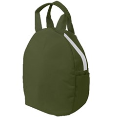 Army Green Solid Color Travel Backpacks by SpinnyChairDesigns