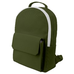 Army Green Solid Color Flap Pocket Backpack (small) by SpinnyChairDesigns