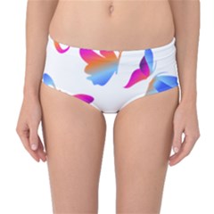 Strength Courage Hope Butterflies Mid-waist Bikini Bottoms by CHeartDesigns