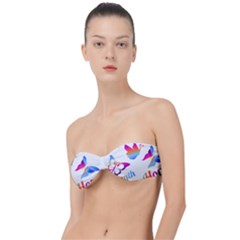 Strength Courage Hope Butterflies Classic Bandeau Bikini Top  by CHeartDesigns