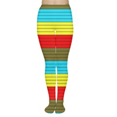 Multicolor With Black Lines Tights