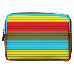 Multicolor With Black Lines Make Up Pouch (medium) by tmsartbazaar