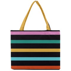 Colorful Mime Black Stripes Mini Tote Bag by tmsartbazaar