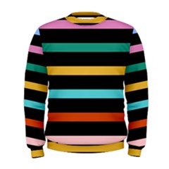 Colorful Mime Black Stripes Men s Sweatshirt by tmsartbazaar