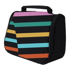 Colorful Mime Black Stripes Full Print Travel Pouch (small) by tmsartbazaar