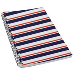 Red With Blue Stripes 5 5  X 8 5  Notebook by tmsartbazaar