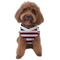 Red With Blue Stripes Dog Sweater