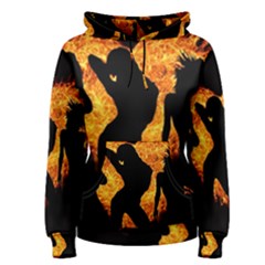 Shadow Heart Love Flame Girl Sexy Pose Women s Pullover Hoodie by HermanTelo