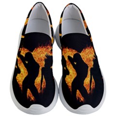 Shadow Heart Love Flame Girl Sexy Pose Women s Lightweight Slip Ons by HermanTelo