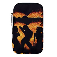 Shadow Heart Love Flame Girl Sexy Pose Waist Pouch (small)
