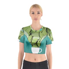 Illustrations Drink Cotton Crop Top