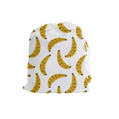 Banana Fruit Yellow Summer Drawstring Pouch (large) by Mariart
