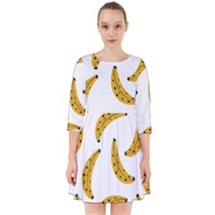 Banana Fruit Yellow Summer Smock Dress by Mariart
