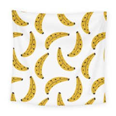 Banana Fruit Yellow Summer Square Tapestry (large)