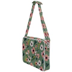 Flower Green Pink Pattern Floral Cross Body Office Bag