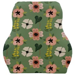 Flower Green Pink Pattern Floral Car Seat Velour Cushion 