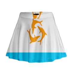 Flag Of Anguilla, 1967-1969) Mini Flare Skirt by abbeyz71