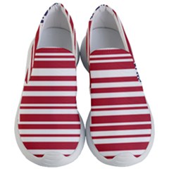 Qr-code & Barcode American Flag Women s Lightweight Slip Ons by abbeyz71