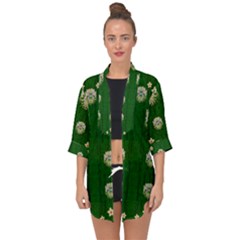 The Way To Freedom One Island One Gnome Open Front Chiffon Kimono by pepitasart