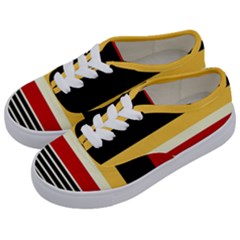 Contrast Yellow With Red Kids  Classic Low Top Sneakers by tmsartbazaar