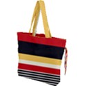 Contrast Yellow With Red Drawstring Tote Bag View1