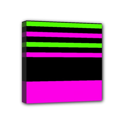 Disco Stripes Mini Canvas 4  X 4  (stretched) by tmsartbazaar