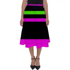 Disco Stripes Perfect Length Midi Skirt by tmsartbazaar